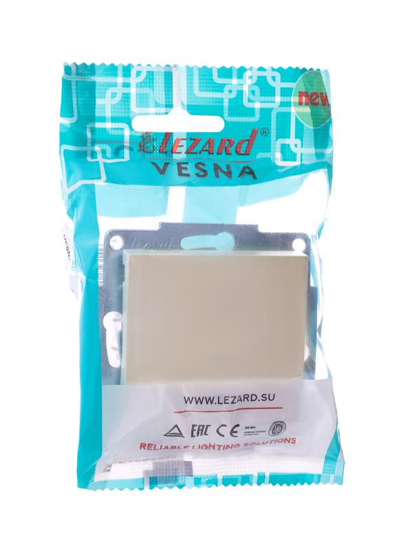 выключатель 1-кл. сп vesna с индикацией механизм крем. lezard 742-0388-111 от BTSprom.by