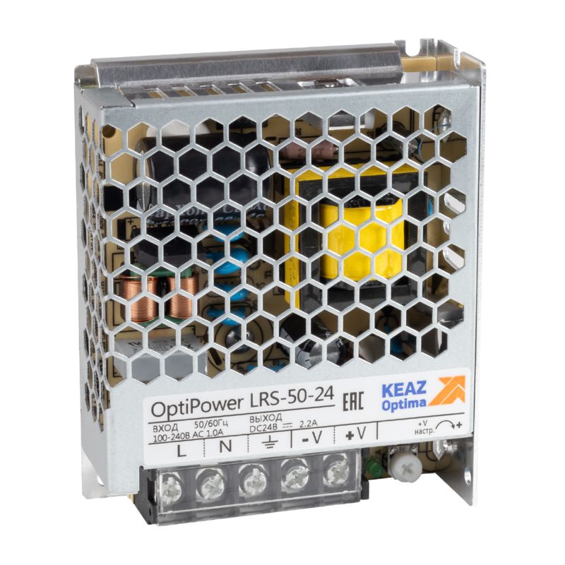  Блок питания панельный OptiPower LRS 50-24 2.2A КЭАЗ 328872 фото в каталоге от BTSprom.by