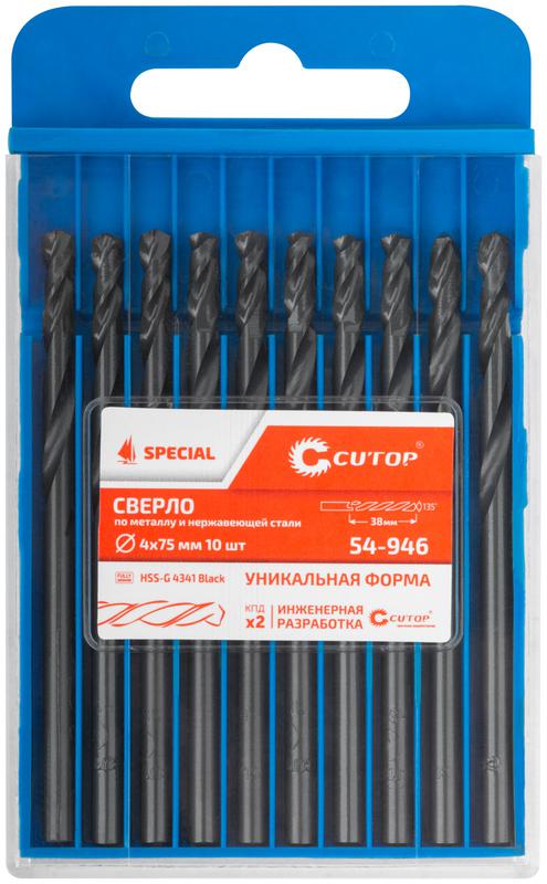  Сверло по металлу Special HSS-G 4х75/38мм (уп.10шт) Cutop 54-946 фото в каталоге от BTSprom.by