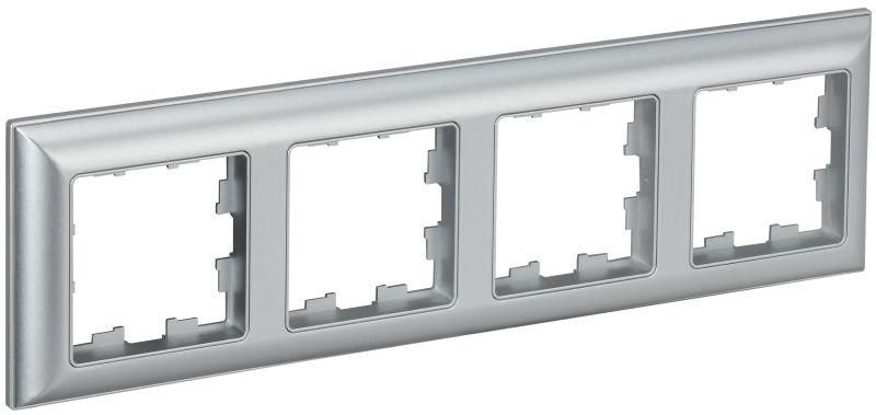 рамка 4-м brite ру-4-бр алюм./алюм. iek br-m42-12-k47 от BTSprom.by