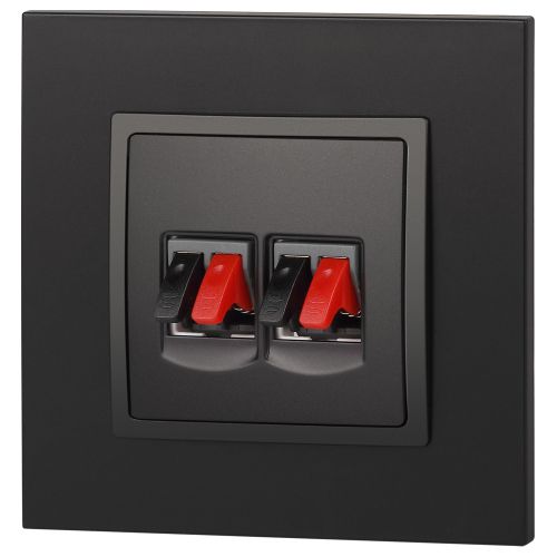  Розетка аудио 2мод. 14-3112-05 Elegance антрацит ЭРА Б0034330 фото в каталоге от BTSprom.by