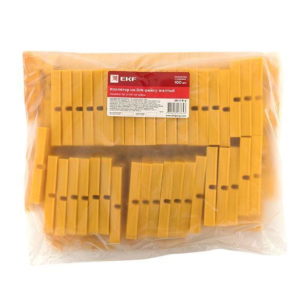  Изолятор на DIN-рейку желт. PROxima EKF ak-1-4-y фото в каталоге от BTSprom.by