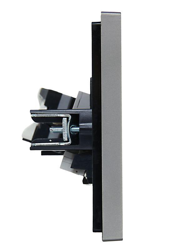  Розетка 2-м RJ11+RJ45 кат.5E FORTE&PIANO FP535 сталь IEK FP-KT20-O-1-K46 фото в каталоге от BTSprom.by