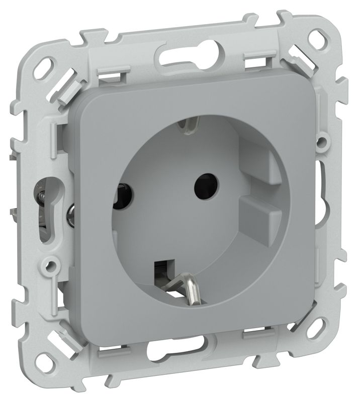 розетка сп flite рсш11-0-флс 16а с заземл. с защ. шторками механизм сер. iek fi-r14-16-k03 от BTSprom.by