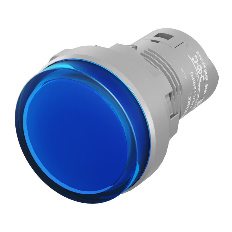 лампа сигнальная со встроенным диодом 9-24в зажим push-in син. dkc m22l-f24bpu от BTSprom.by