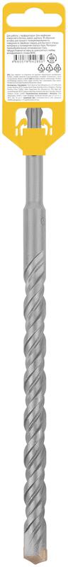  Бур по бетону SDS PLUS профи W-образная вставка двойная спираль 16х260мм FIT 32826 фото в каталоге от BTSprom.by