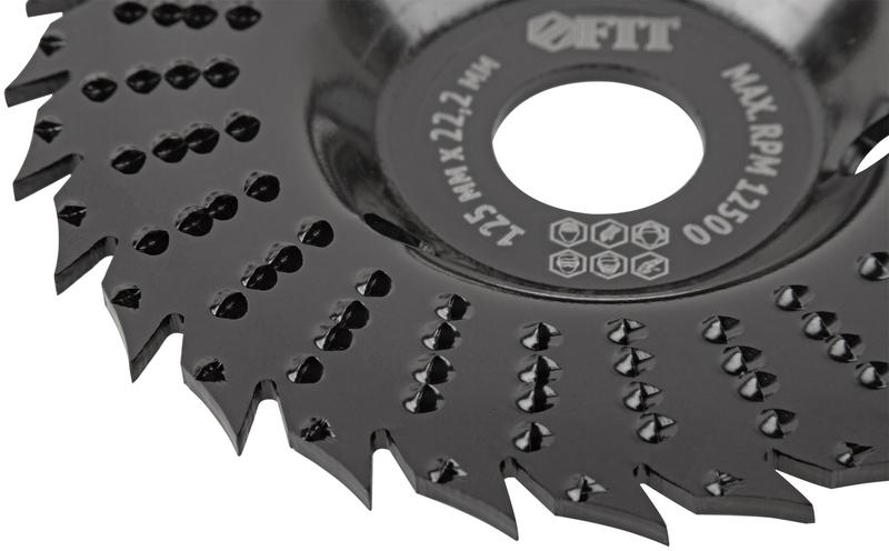  Диск-фреза обдирочный по дереву плоский посадочный диаметр 22.2мм 125мм грубая насечка FIT 39529 фото в каталоге от BTSprom.by