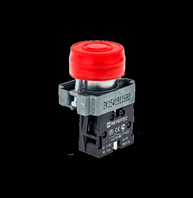 кнопка в кожухе красн. 1nc мет. mtb2-bpz124 овен 58162 от BTSprom.by
