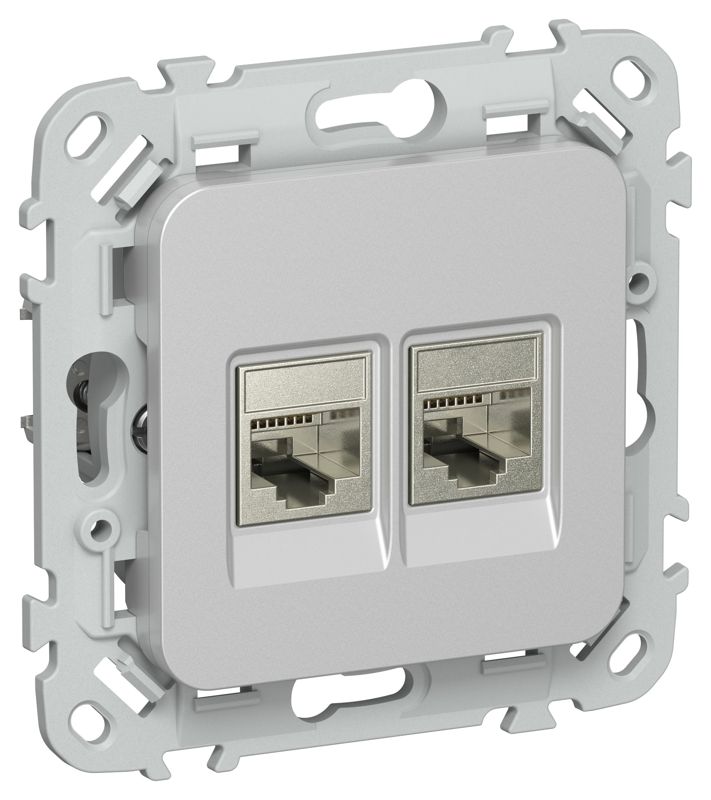 розетка компьютерная 2-м сп flite рк6-2-1-фла rj45 кат.6 stp механизм алюм. iek fi-k21-2-k47 от BTSprom.by
