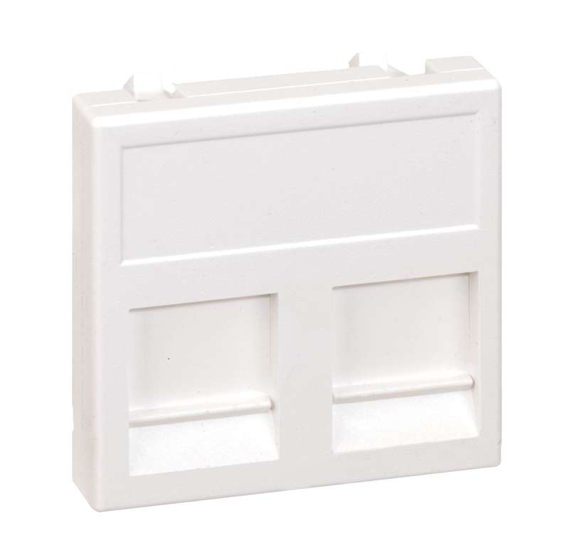 адаптер на 2 rj45 коннектора cj545u(fm); cj546u(fm) защ. шторки 45х45мм алюм. simon connect kb76-8 от BTSprom.by