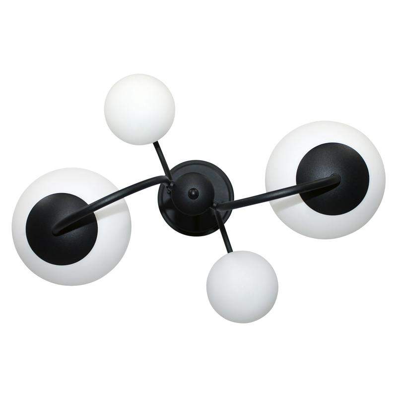  Светильник "Тефия" 241 (Плафон 8728; 8730) НСБ 01-4х40-101 (ИМ) подвесной черн. Элетех 1005405125 фото в каталоге от BTSprom.by