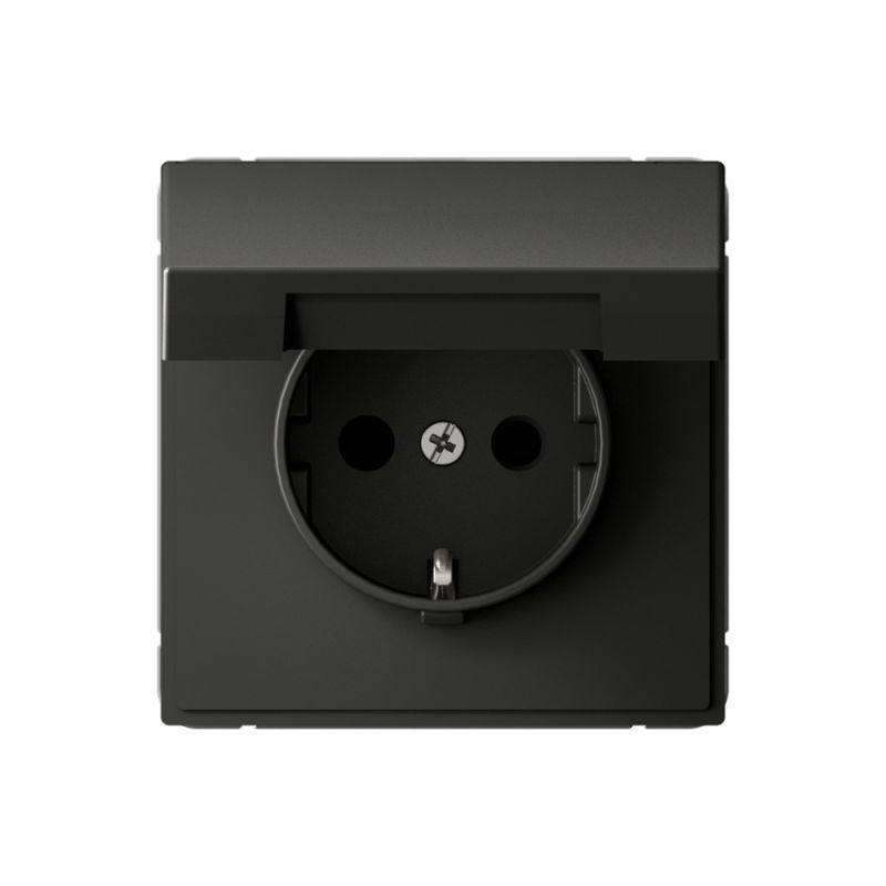 розетка artgallery 16а ip20 с заземл. со шторками с крышкой быстрозажим. клем. механизм базальт se gal001446s от BTSprom.by