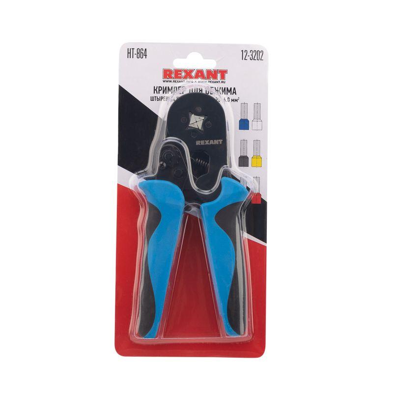  Кримпер для обжима штыревых клемм 0.25 - 6.0 кв.мм (HT-864) (TL-864) Rexant 12-3202 фото в каталоге от BTSprom.by