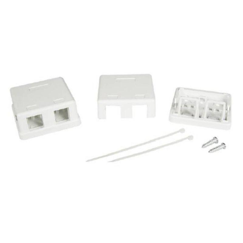 розетка универсальная 2 порта для модулей keystone dkc rnw2wh от BTSprom.by