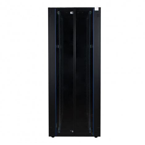 шкаф напольный 19дюйм 42u 800х1200 2-я перед. дв. стекл. 2-я задн. дв. метал. сер. datarex dr-738560 от BTSprom.by