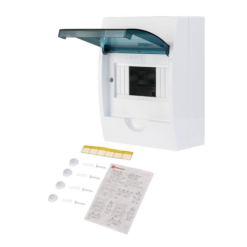  Бокс ЩРН-П-6 IP41 пластик. бел. Rexant 11-0306 фото в каталоге от BTSprom.by