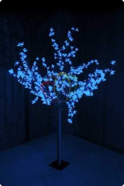 светодиодное дерево "сакура", высота 1,5 м, диаметр кроны 1,3м, синие диоды, ip 44, понижающий трансформатор в комплекте, neon-night от BTSprom.by