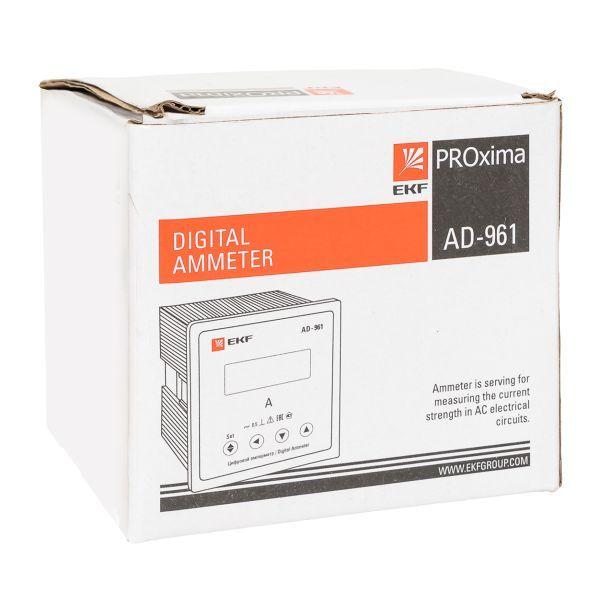  Амперметр цифровой AD-961 1ф на панель 96х96 EKF ad-961 фото в каталоге от BTSprom.by
