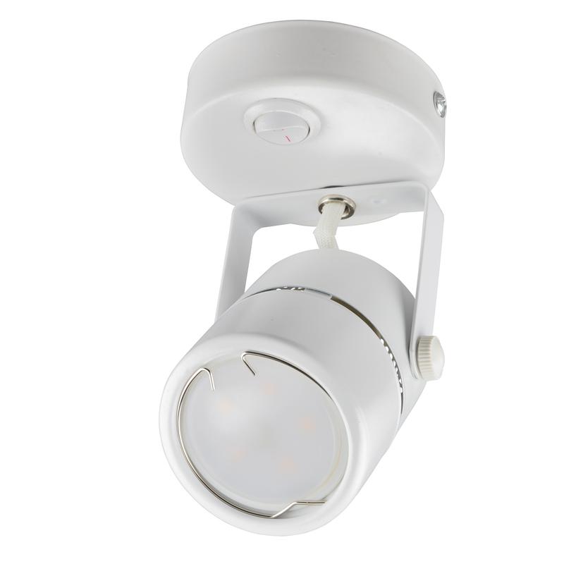 светильник декоративный dlc-s612 gu10/b white sotto gu10 накладной без лампы выкл. на корпусе метал. бел. fametto ul-00009419 от BTSprom.by