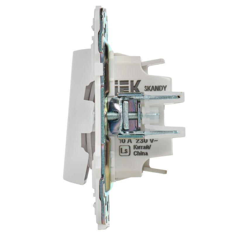  Выключатель перекрестный 2-кл. SKANDY 10А SK-V06W арктич. бел. IEK SK-V23-0-10-K01 фото в каталоге от BTSprom.by