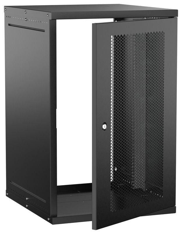 шкаф настенный 18u 600х650мм дверь перфорир. черн. generica lwe5-18u67-pf-g от BTSprom.by