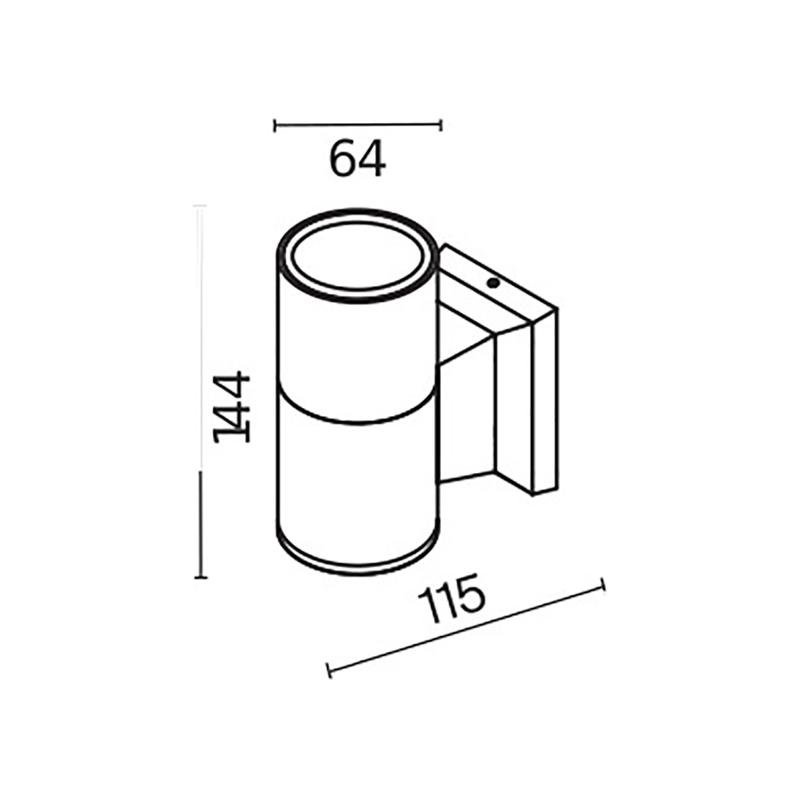  Светильник Bowery 1х50Вт GU10 IP54 бра настен. Maytoni O574WL-01B фото в каталоге от BTSprom.by