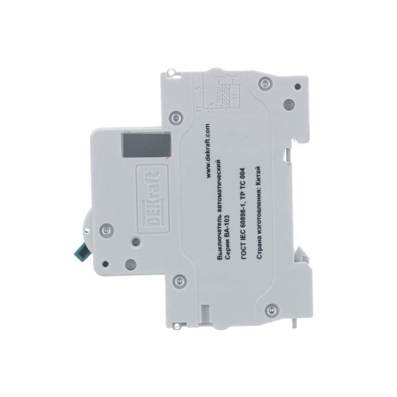  Выключатель автоматический модульный 1п C 10А 6кА ВА-103 DEKraft 12271DEK фото в каталоге от BTSprom.by