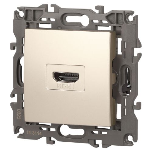  Розетка 14-3114-04 HDMI Elegance шампань ЭРА Б0034335 фото в каталоге от BTSprom.by