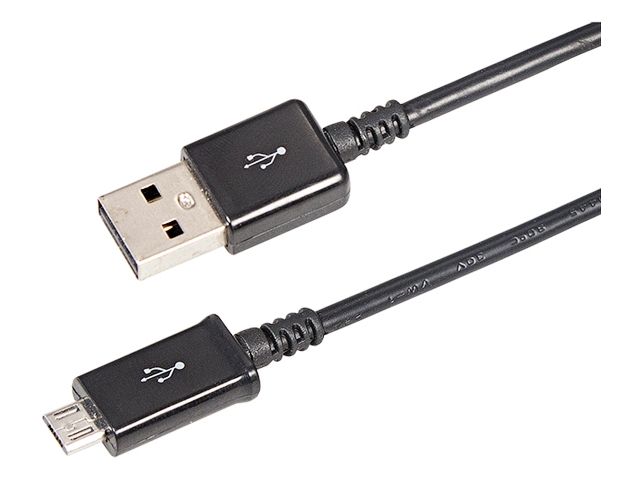 usb кабель microusb 1 м длинный штекер черный rexant 18-4268-20 от BTSprom.by