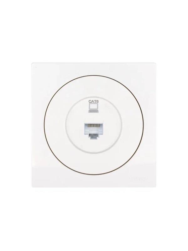  Розетка компьютерная СП OSEN RJ45 кат.6 механизм бел. LEZARD 743-0288-140 фото в каталоге от BTSprom.by