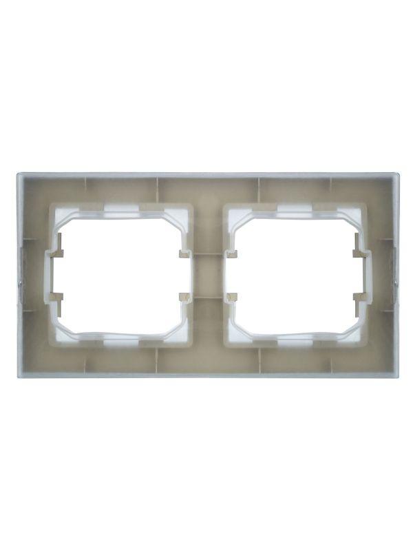  Рамка 2-м IP44 BRITE РУ-2-БрА-44 алюм. IEK BR-M22-44-K47 фото в каталоге от BTSprom.by