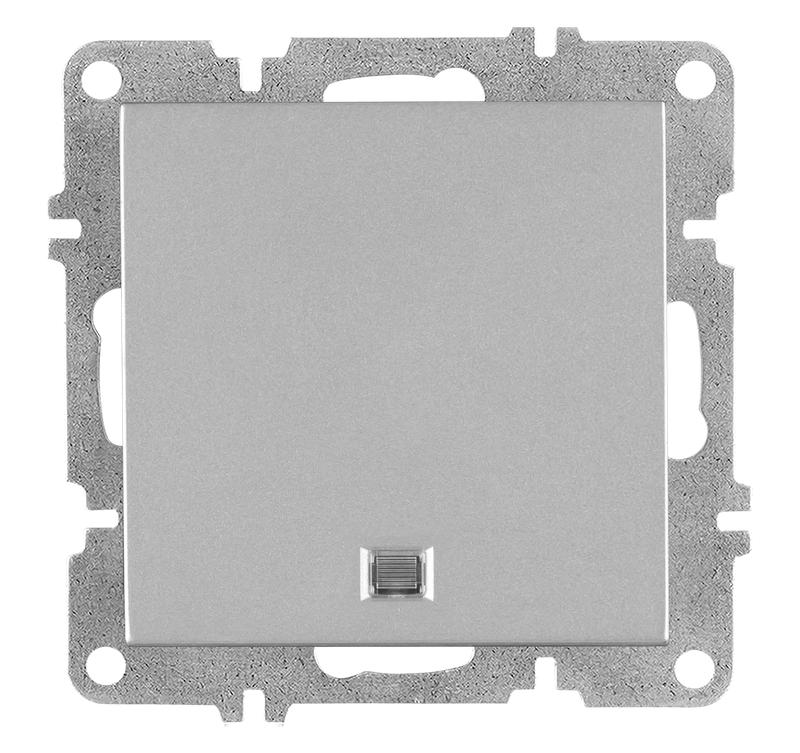 выключатель 1-кл. lavin/karen с подсветкой механизм сер. arvia 50 03 2000 201 от BTSprom.by