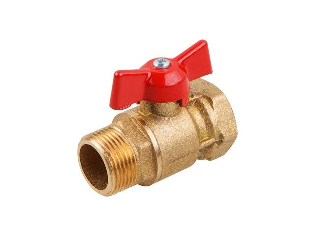 кран шаровый стандарт. 3/4" нар.-вн. бабочка pn1,6 мпа, 11б27п7, цветлит (црб0079) zw10080 от BTSprom.by