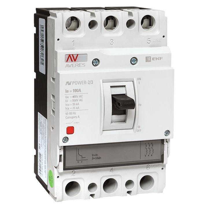 выключатель автоматический 3п 100а 35ка av power-1/3 tr averes ekf mccb-13-100-tr-av от BTSprom.by