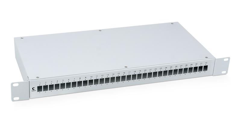 кросс бокс оптический fo-19-32sc 19дюйм на 32 sc lc duplex со сплайс-кассетой и кдзс без пигтейлов и проходных адаптеров cabeus 7935c от BTSprom.by