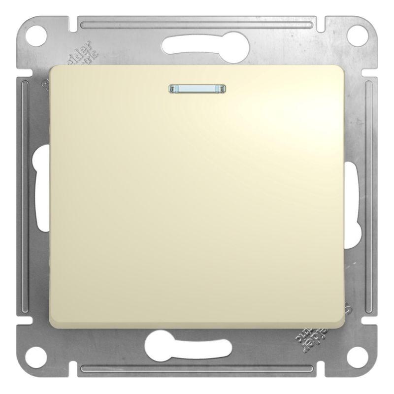 переключатель проходной 1-кл. сп glossa 10а ip20 (сх. 6а) 10ax с подсветкой механизм беж. se gsl000263 от BTSprom.by