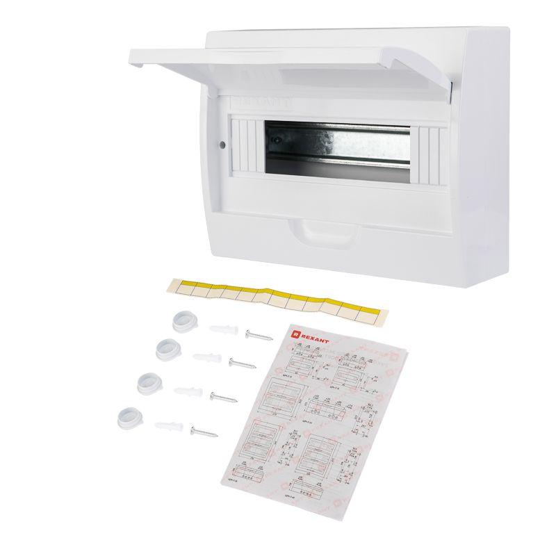  Бокс ЩРН-П-12 IP41 пластик. бел. (бел. дверца) Rexant 11-0313 фото в каталоге от BTSprom.by