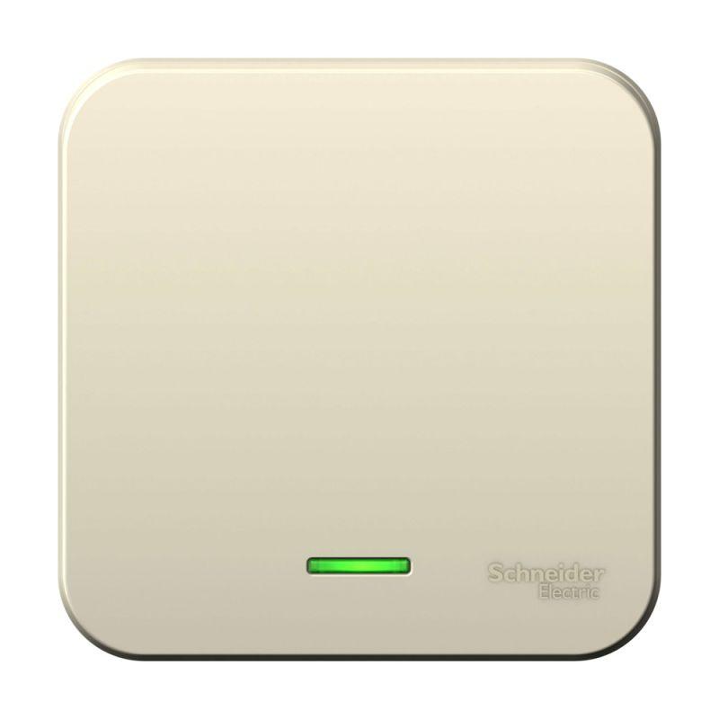 выключатель 1-кл. оп blanca 6а ip20 (сх. 1) 250в с подсветкой с изолир. пластиной молочн. se blnva061112 от BTSprom.by