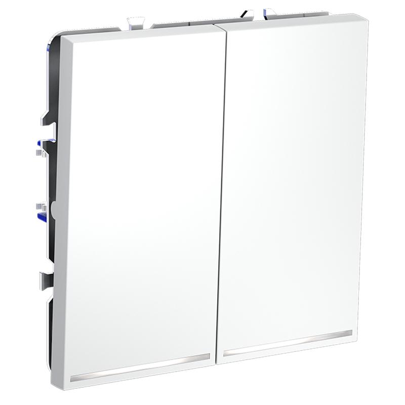  Выключатель 2-кл. СП S70 10А с подсветкой механизм бел. матов. Voltum VLS020202 фото в каталоге от BTSprom.by