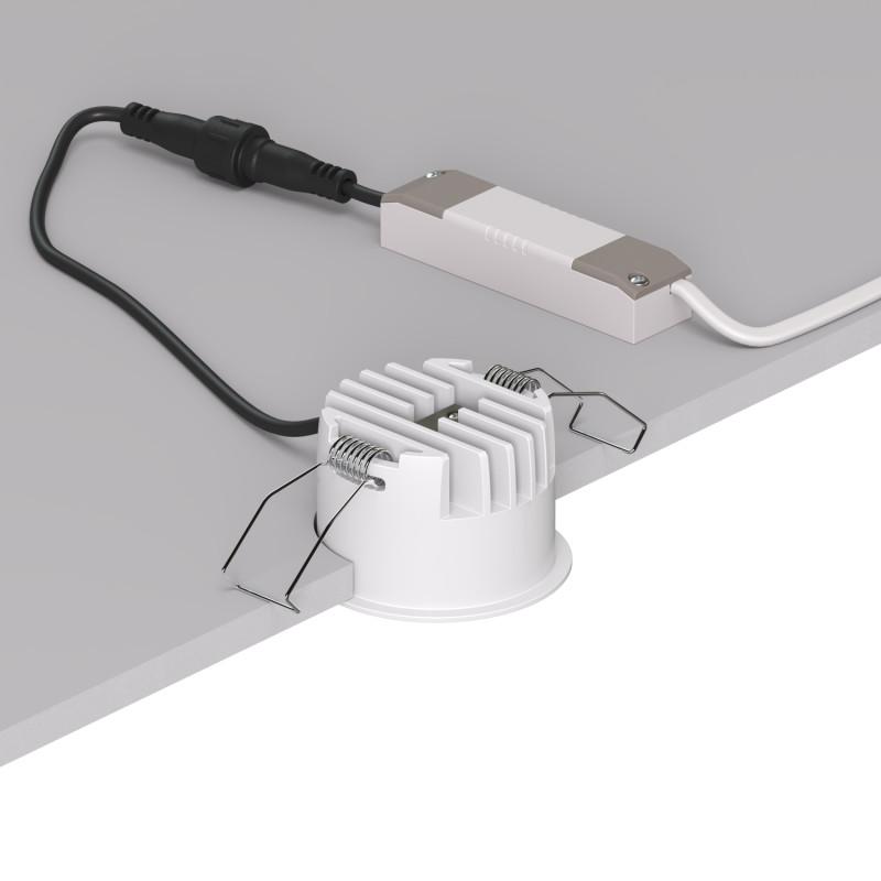  Светильник SPACE 8Вт 4000К IP20 220В d65 38град. встраив. со светодиодом алюм. бел./черн. DENKIRS 723066 фото в каталоге от BTSprom.by