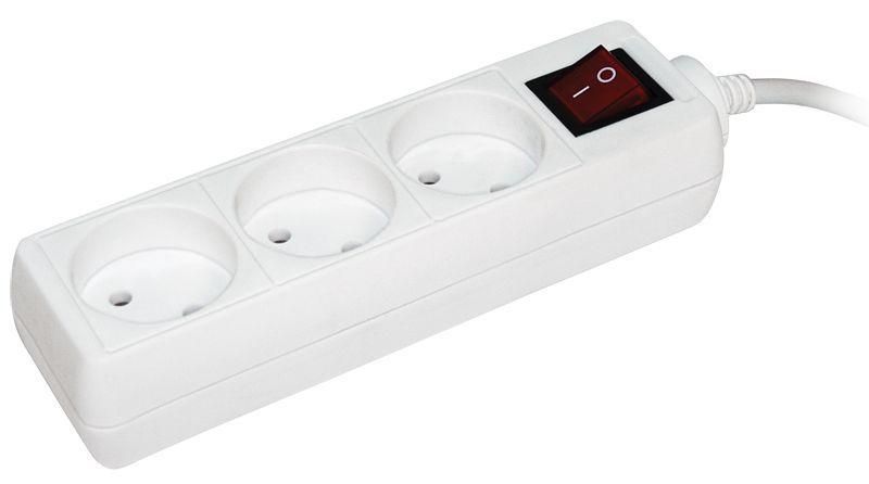удлинитель 3х3м без заземл. 10а ip20 узк 2p 250в пвс 2х0.75 с выкл. iek wyp10-06-03-03-k-n от BTSprom.by