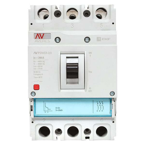  Выключатель автоматический 200А 80кА AV POWER-2/3 TR AVERES EKF mccb-23-200H-TR-av фото в каталоге от BTSprom.by