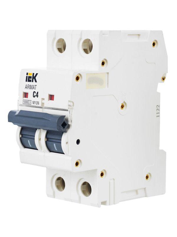  Выключатель автоматический модульный 2п C 4А M10N ARMAT IEK AR-M10N-2-C004 фото в каталоге от BTSprom.by