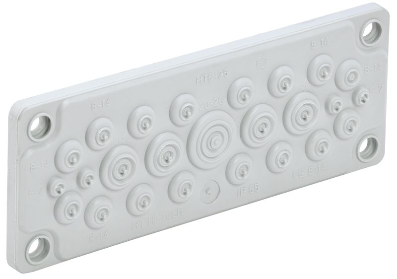 ввод кабельный мембранный 25 отверстий d5-26мм ip65 (без клипс) titan iek ti-01d-mc-025-65 от BTSprom.by