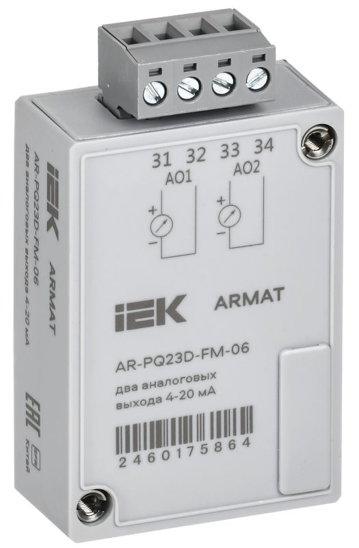 модуль анализатора качества электроэнергии 2 аналоговых вых. armat iek ar-pq23d-fm-06 от BTSprom.by
