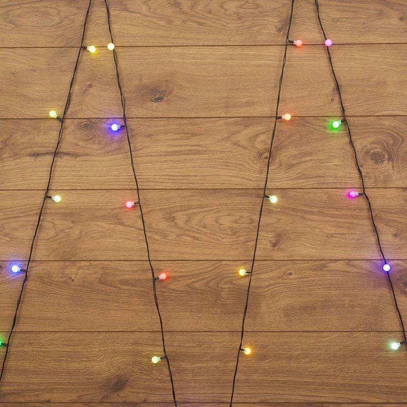 гирлянда светодиодная "шарики" 5м d15мм 30led rgb 3.6вт 220-240в ip20 провод пвх темн. зел. neon-night 303-539 от BTSprom.by