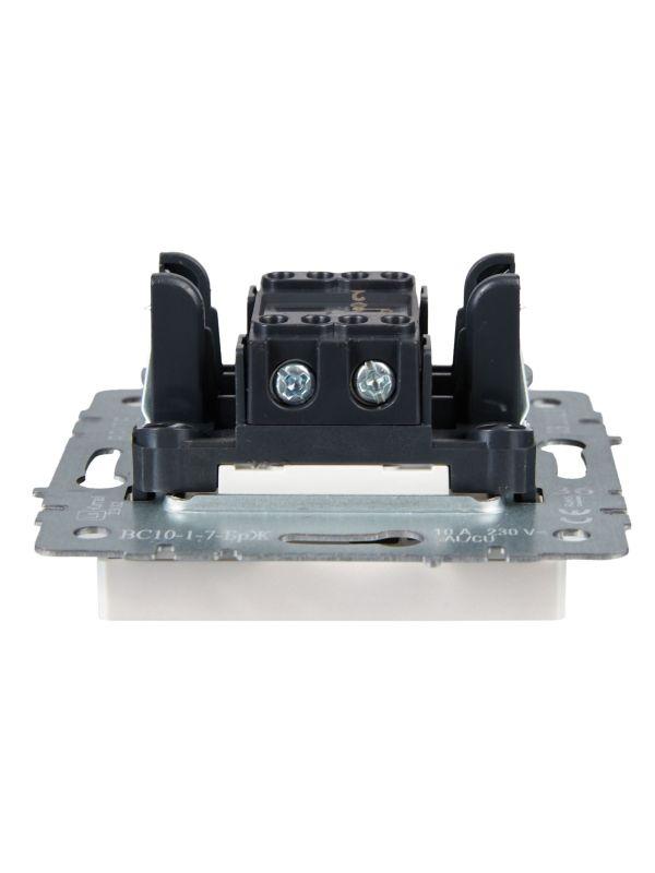  Выключатель проходной 1-кл. СП BRITE ВС10-1-7-БрЖ 10А с индик. механизм жемчуж. IEK BR-V12-1-10-K36 фото в каталоге от BTSprom.by