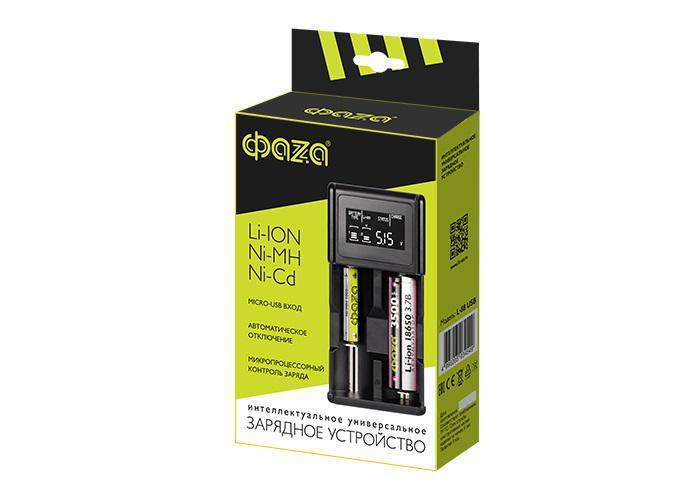  Устройство зарядное L-88USB (2хLi-ion/Ni-MH) дисплей кабель USB-MicroUSB в комплекте ФАZА 5034549 фото в каталоге от BTSprom.by