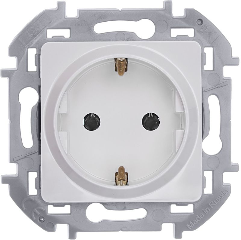  Розетка 1-м СП Inspiria 16А IP20 250В 2P+E немецк. стандарт механизм бел. IEK 673720 фото в каталоге от BTSprom.by