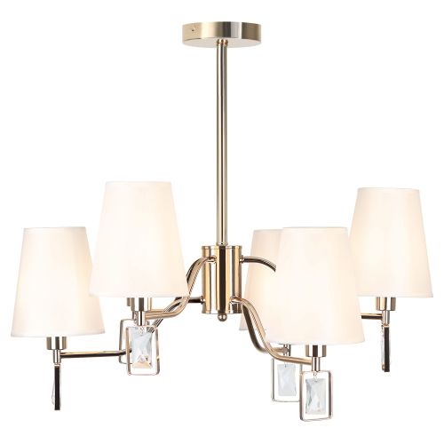  Люстра Cristal 2095-306 6хЕ14 40Вт классика Rivoli Б0062113 фото в каталоге от BTSprom.by